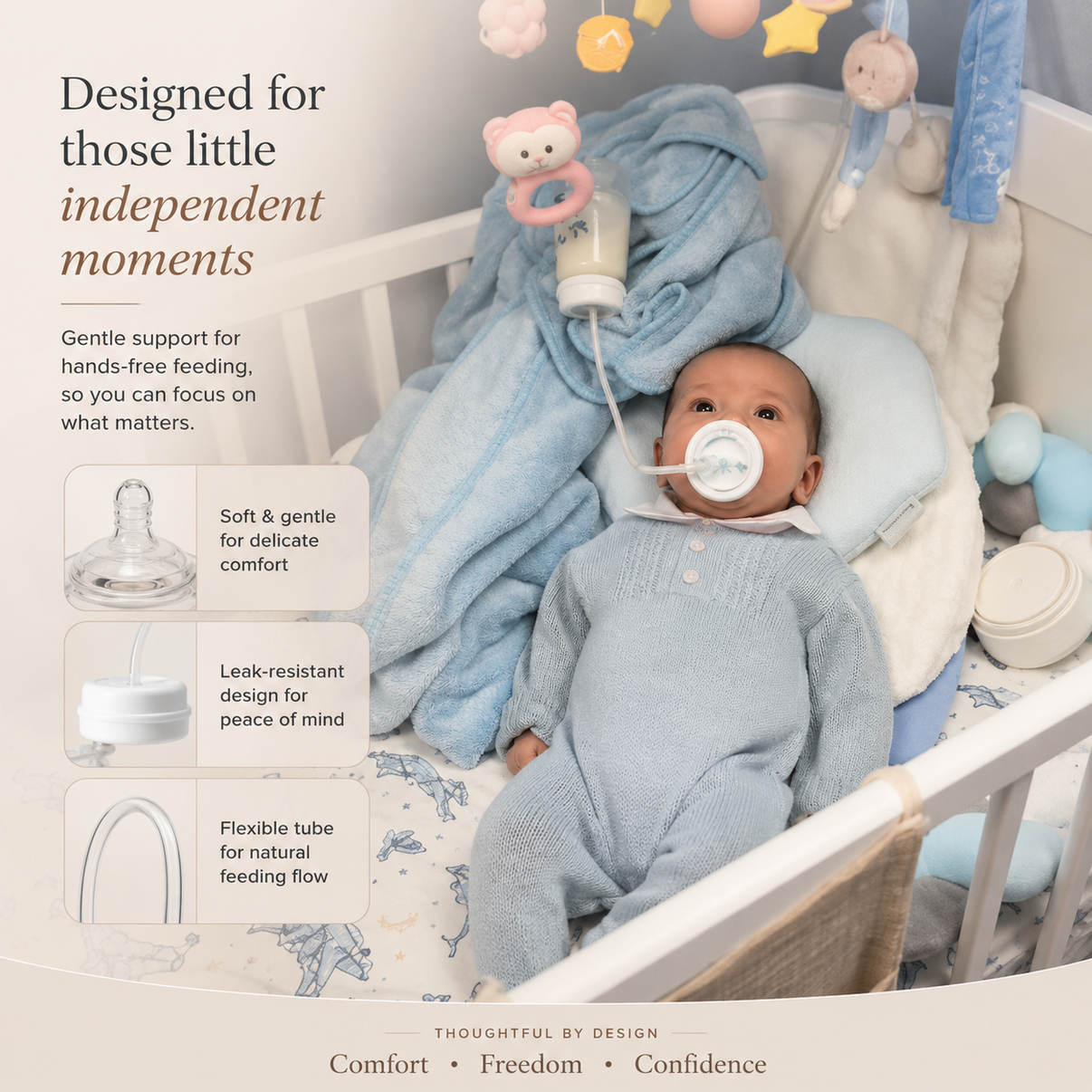 Premium Hands Free Baby Self Feeding Bottle-240ml