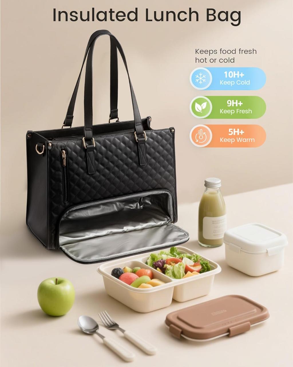 Luxury 3-in-1 Quilted Tote for Professionals