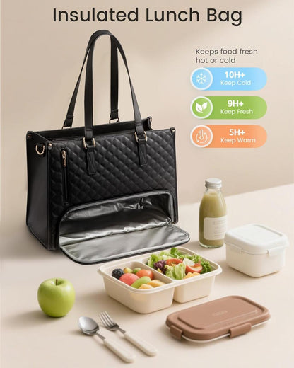 Luxury 3-in-1 Quilted Tote for Professionals