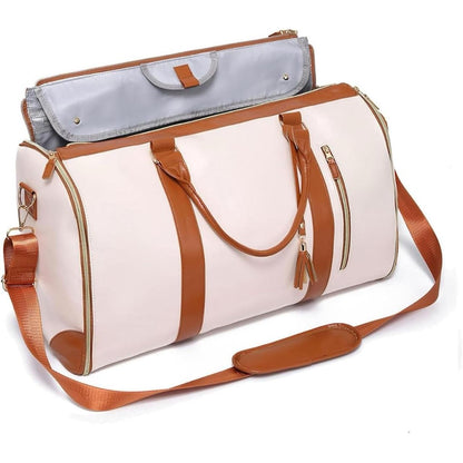 2-in-1 Convertible Garment Duffle Bag with Shoe Pouch - Weekender Travel Bag