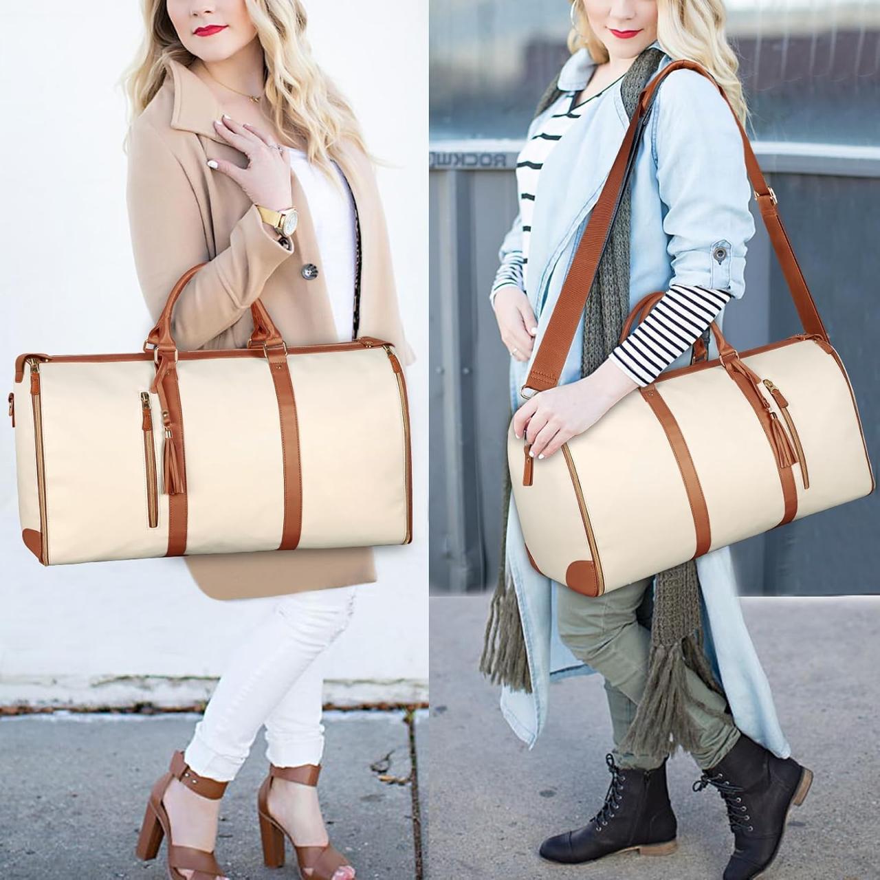 2-in-1 Convertible Garment Duffle Bag with Shoe Pouch - Weekender Travel Bag